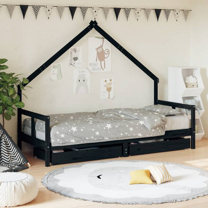 Giroletto Bambini Con Cassetti 90X200Cm Massello Di Pino