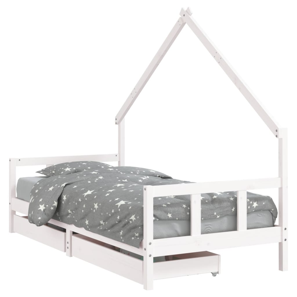 Giroletto Bambini Con Cassetti 90X200Cm Massello Di Pino