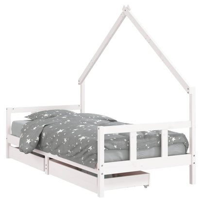 Giroletto Bambini Con Cassetti 90X200Cm Massello Di Pino