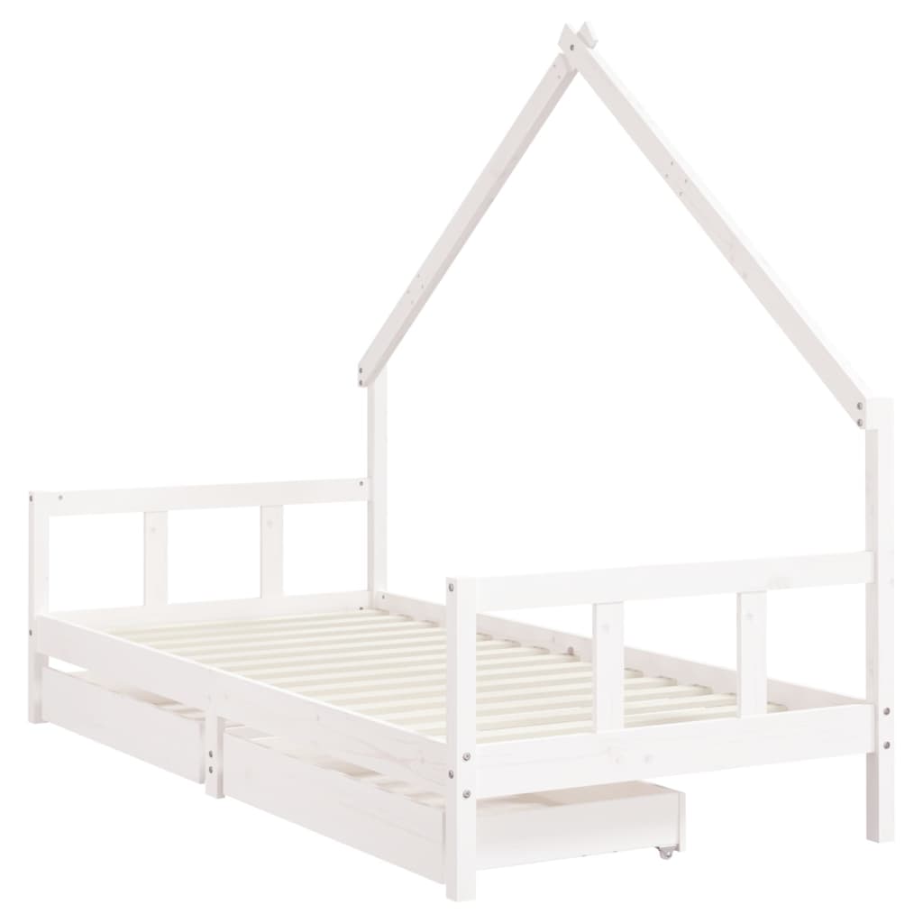 Giroletto Bambini Con Cassetti 90X200Cm Massello Di Pino