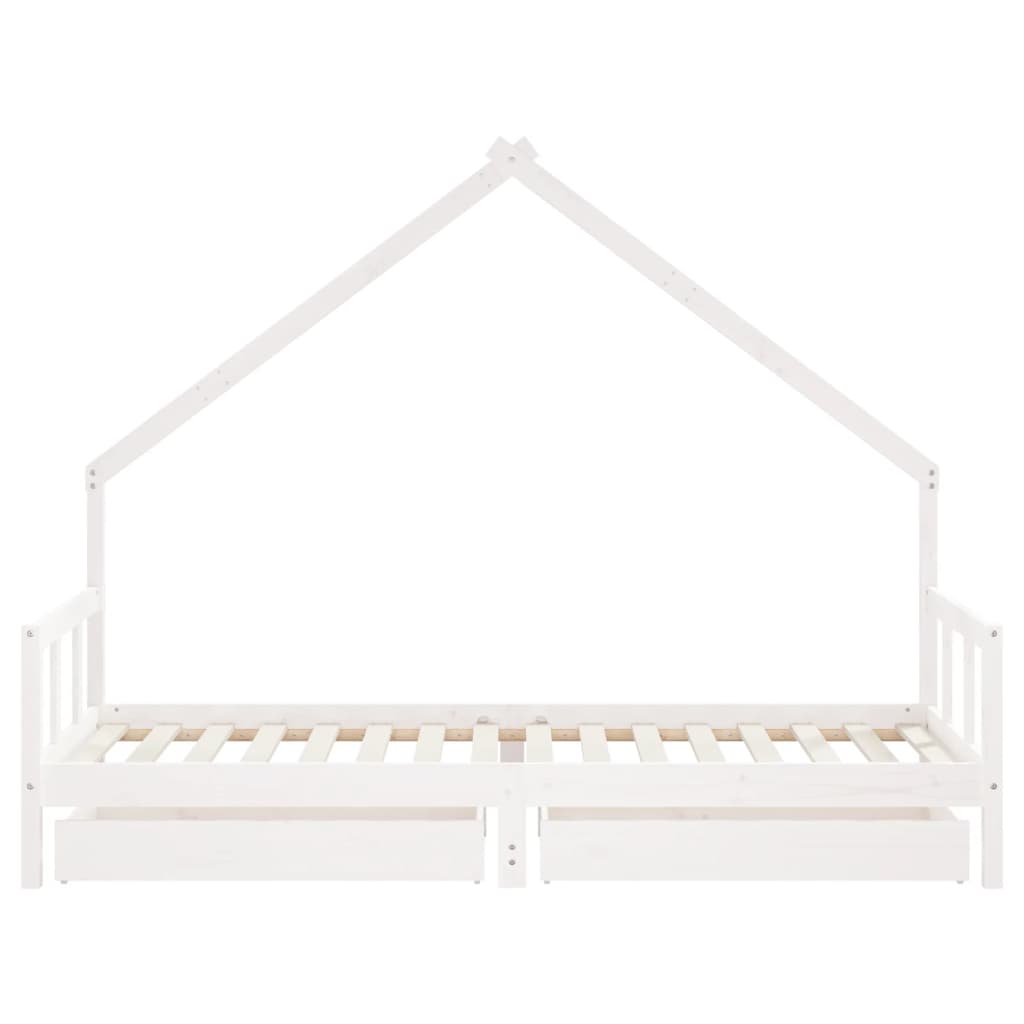 Giroletto Bambini Con Cassetti 90X200Cm Massello Di Pino