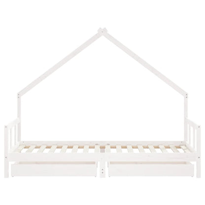 Giroletto Bambini Con Cassetti 90X200Cm Massello Di Pino
