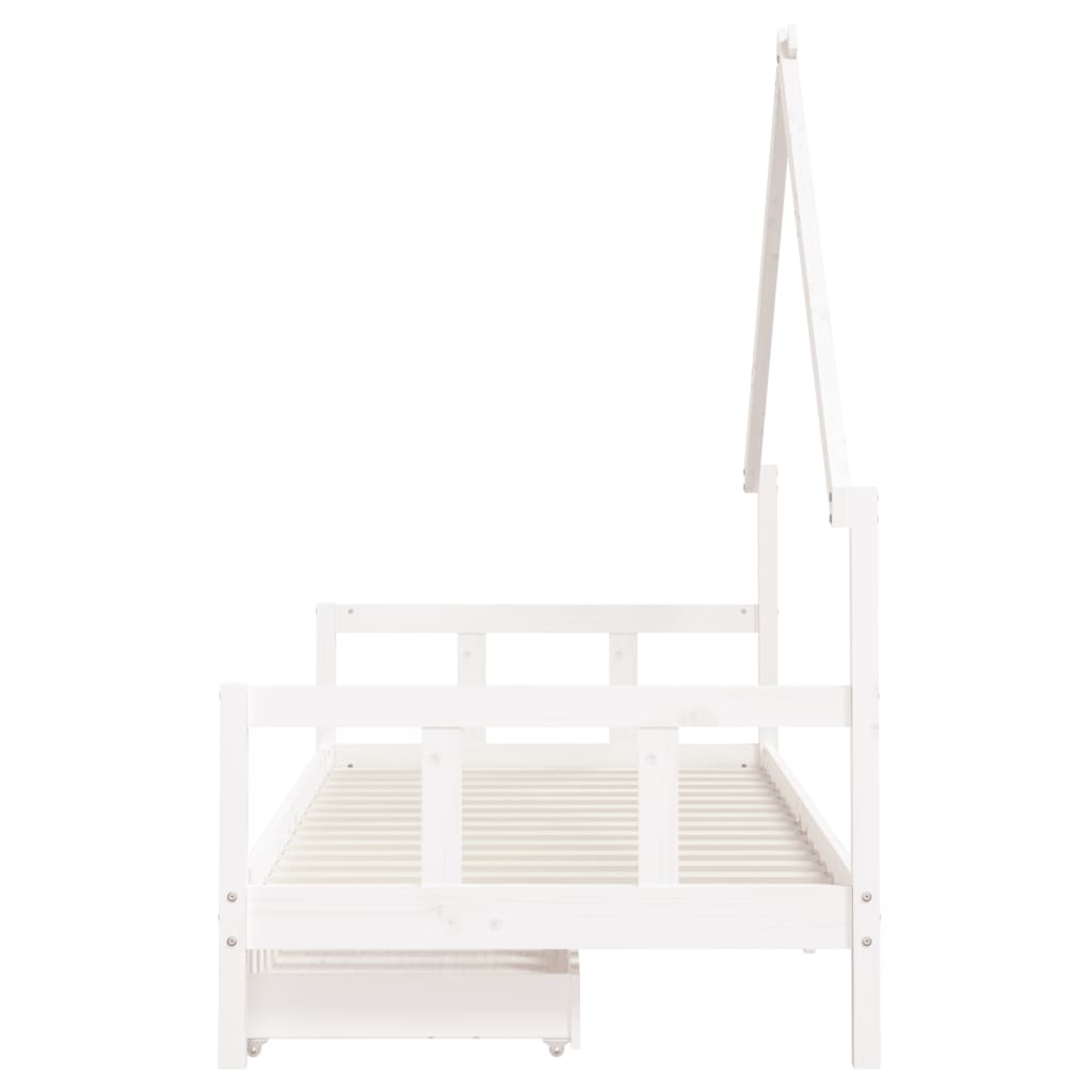 Giroletto Bambini Con Cassetti 90X200Cm Massello Di Pino