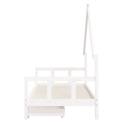 Giroletto Bambini Con Cassetti 90X200Cm Massello Di Pino