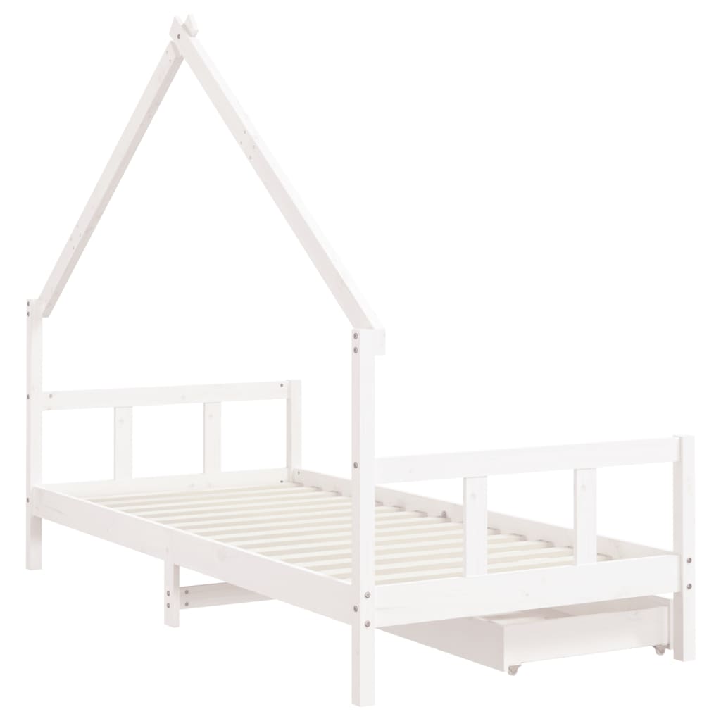 Giroletto Bambini Con Cassetti 90X200Cm Massello Di Pino