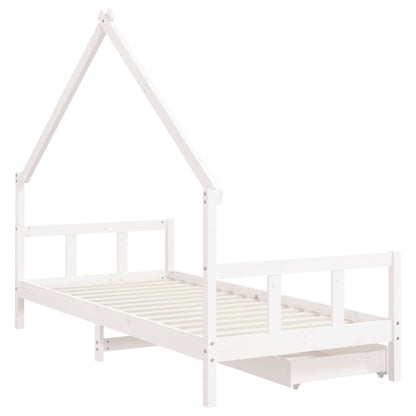 Giroletto Bambini Con Cassetti 90X200Cm Massello Di Pino