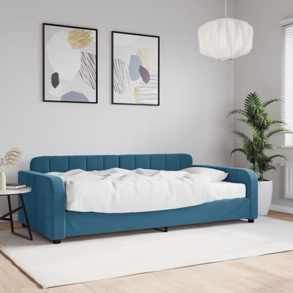 Letto Da Giorno In Velluto Blu