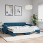 Letto Da Giorno In Velluto Blu