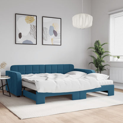 Letto Da Giorno In Velluto Blu