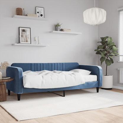 Divano Letto Estraibile Con Cassetti In Velluto Blu