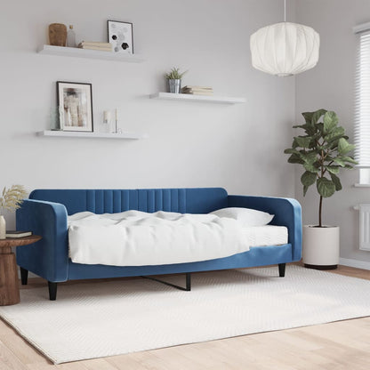 Divano Letto Estraibile Con Cassetti In Velluto Blu