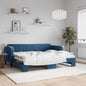 Divano Letto Estraibile Con Cassetti In Velluto Blu