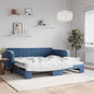 Divano Letto Estraibile Con Cassetti In Velluto Blu