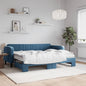 Divano Letto Estraibile Con Cassetti In Velluto Blu