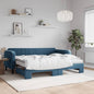 Divano Letto Estraibile Con Cassetti In Velluto Blu