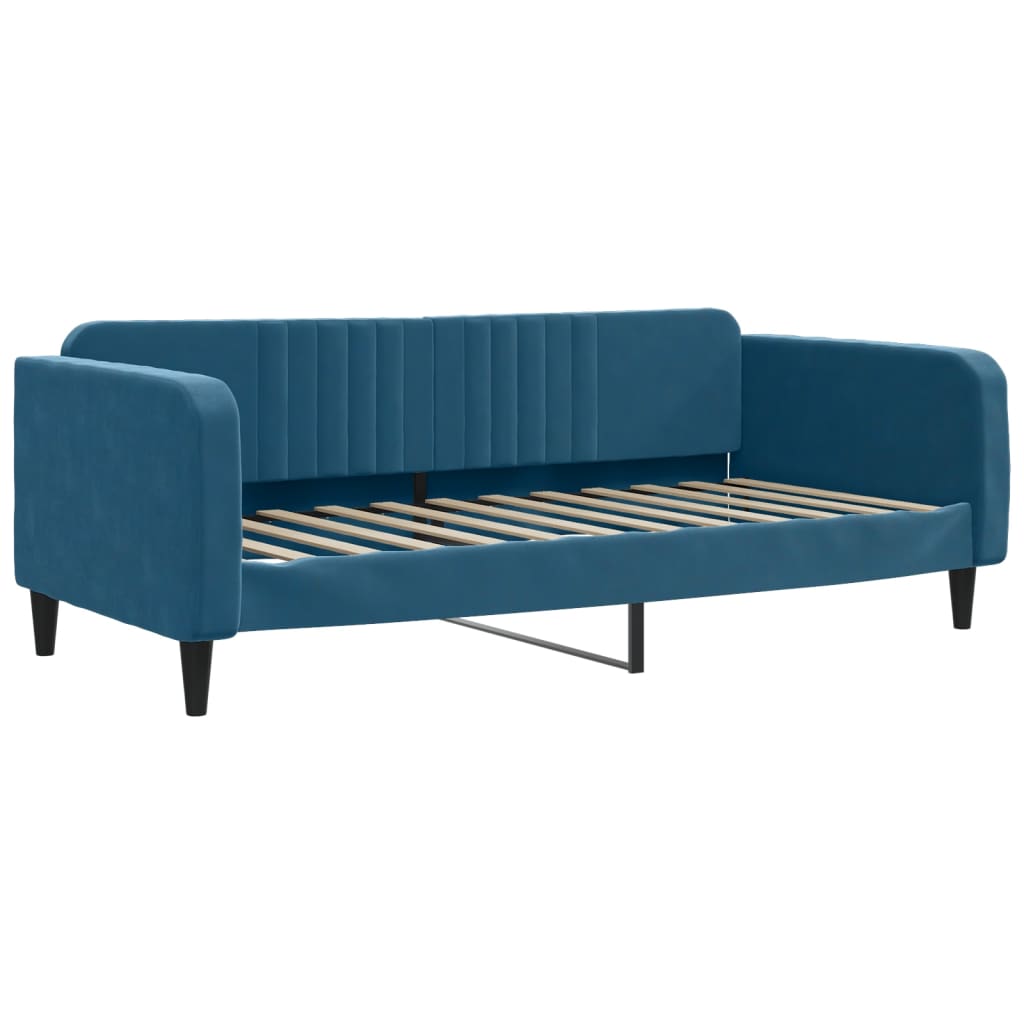 Divano Letto Estraibile Con Cassetti In Velluto Blu