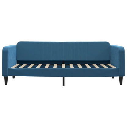 Divano Letto Estraibile Con Cassetti In Velluto Blu