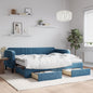 Divano Letto Estraibile Con Cassetti In Velluto Blu