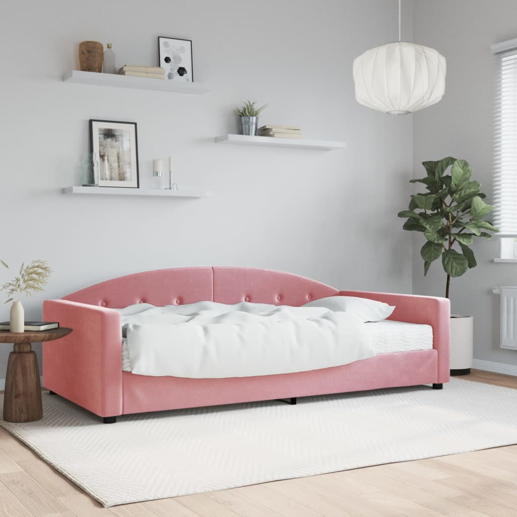 Letto Da Giorno In Velluto Rosa