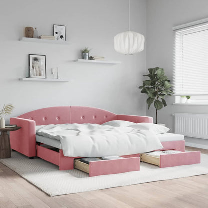 Letto Da Giorno In Velluto Rosa