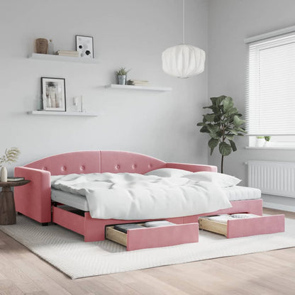 Letto Da Giorno In Velluto Rosa