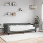 Divano Letto Estraibile Cassetti 90X200Cm Tessuto Grigio Scuro