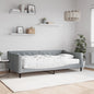 Divano Letto Estraibile Cassetti 80X200Cm Tessuto Grigio Chiaro