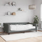 Divano Letto Estraibile Cassetti 90X200Cm Tessuto Grigio Scuro