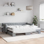 Divano Letto Estraibile Cassetti 80X200Cm Tessuto Grigio Chiaro