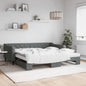 Divano Letto Estraibile Cassetti 90X200Cm Tessuto Grigio Scuro