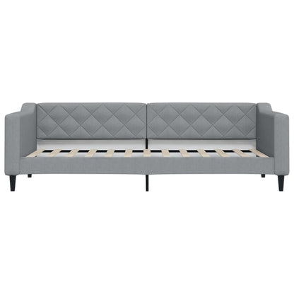 Divano Letto Estraibile Cassetti 80X200Cm Tessuto Grigio Chiaro