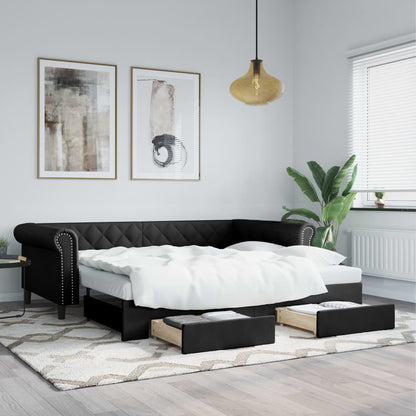 Divano Letto Con Letto Estraibile 90X200Cm In Similpelle