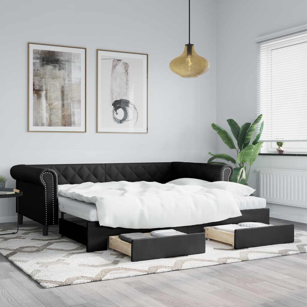 Divano Letto Con Letto Estraibile 90X200Cm In Similpelle