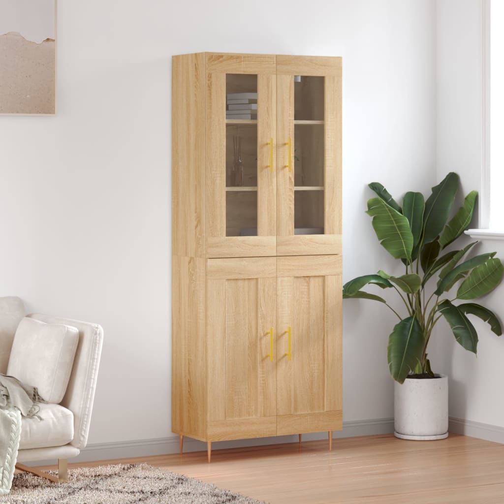 Credenza 69,5X34X180 Cm In Legno Multistrato
