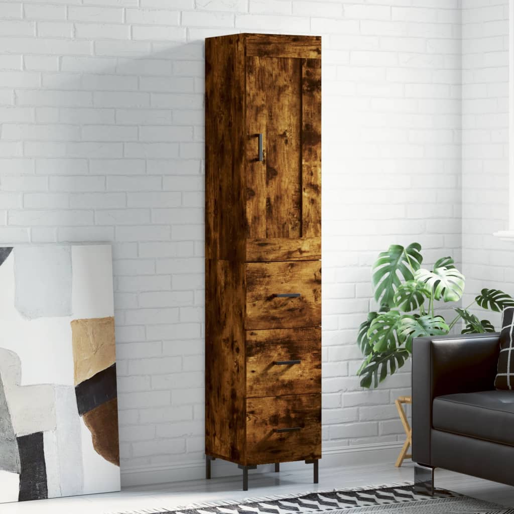 Credenza 34,5X34X180 Cm In Legno Multistrato