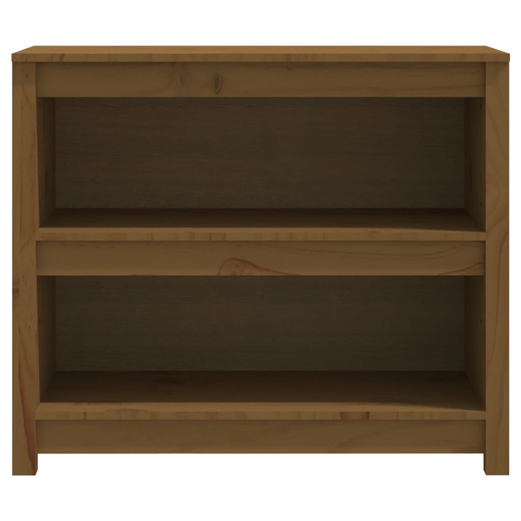 Libreria Marrone Ambra 80X35X In Legno Massello Di Pino Marrone Ambrato