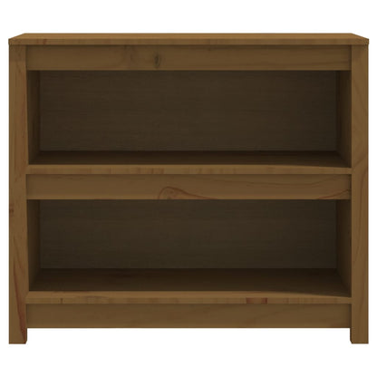 Libreria Marrone Ambra 80X35X In Legno Massello Di Pino Marrone Ambrato