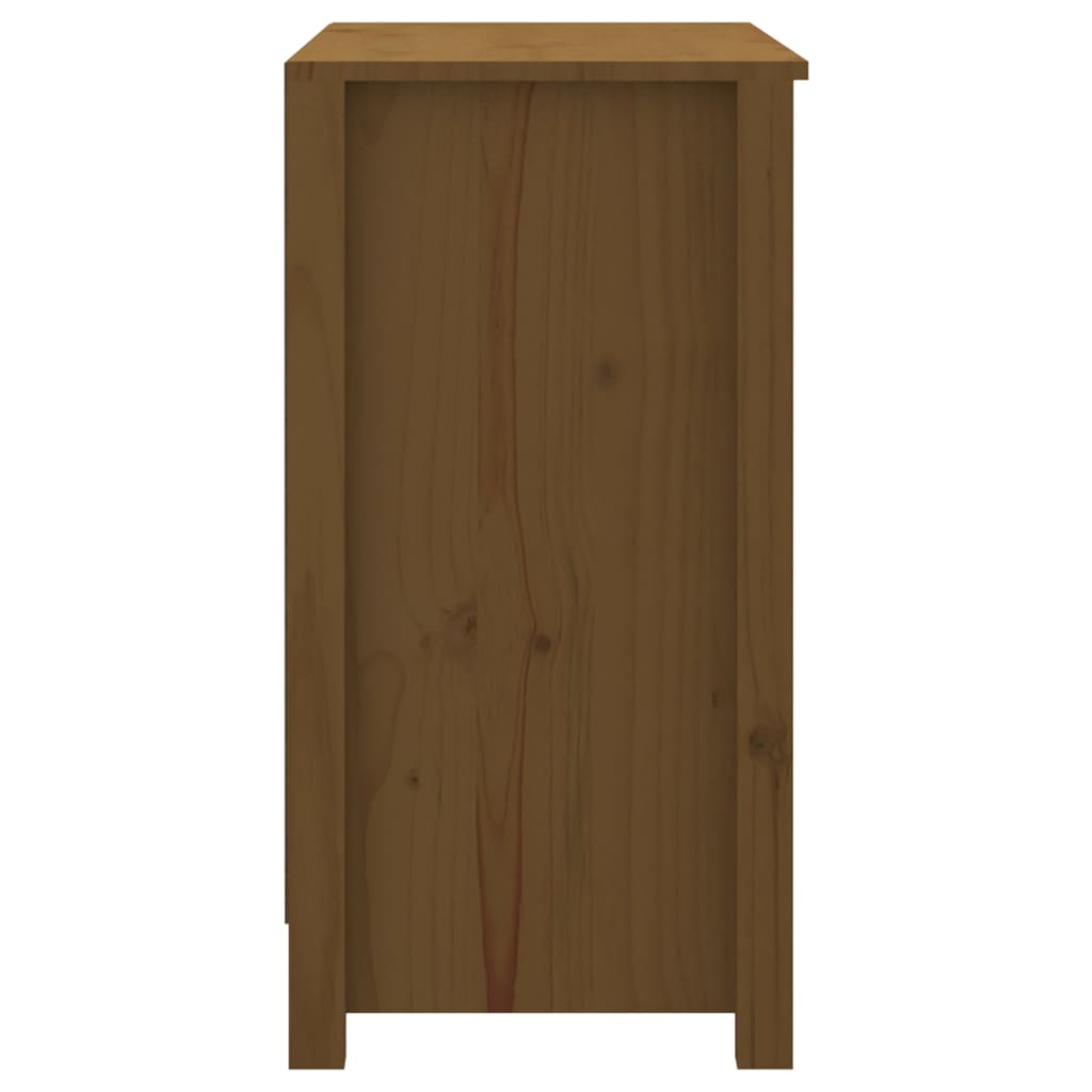 Libreria Marrone Ambra 80X35X In Legno Massello Di Pino Marrone Ambrato