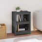 Libreria Grigia 80X35X In Legno Massello Di Pino Grigio