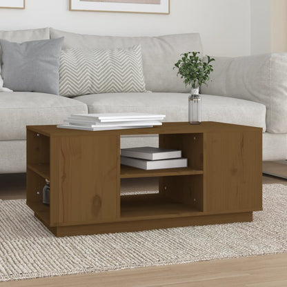Tavolino Da Salotto 90X49X40,5 Cm Legno Massello Di Pino