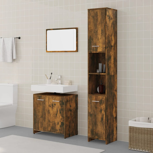 Set Mobili Da Bagno 3 Pz In Legno Multistrato