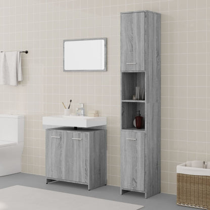 Set Mobili Da Bagno 3 Pz In Legno Multistrato