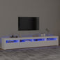Mobile Porta Tv Con Luci Led 210X35X40 Cm Bianco