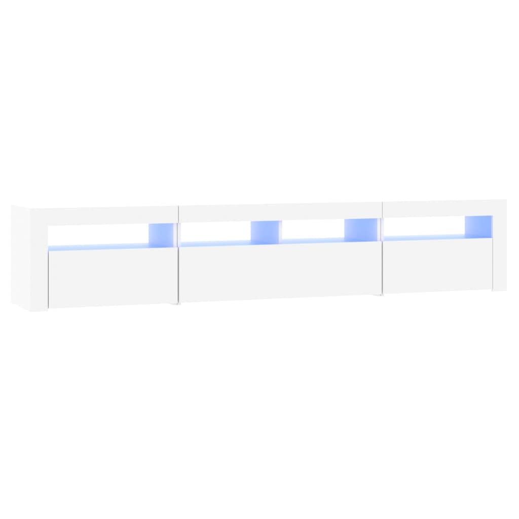 Mobile Porta Tv Con Luci Led 210X35X40 Cm Bianco