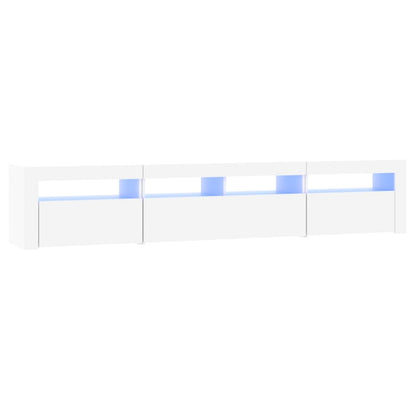 Mobile Porta Tv Con Luci Led 210X35X40 Cm Bianco