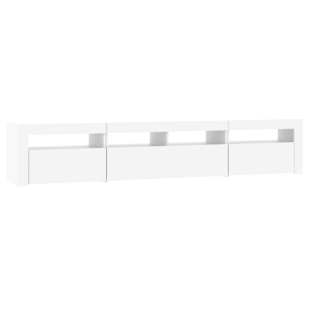 Mobile Porta Tv Con Luci Led 210X35X40 Cm Bianco