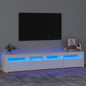 Mobile Porta Tv Con Luci Led 210X35X40 Cm Bianco
