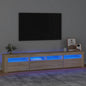 Mobile Porta Tv Con Luci Led 180X35X40 Cm Rovere Sonoma