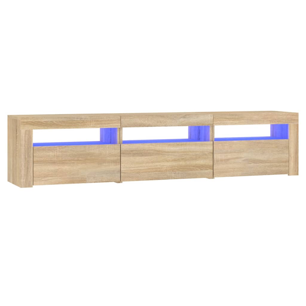 Mobile Porta Tv Con Luci Led 180X35X40 Cm Rovere Sonoma