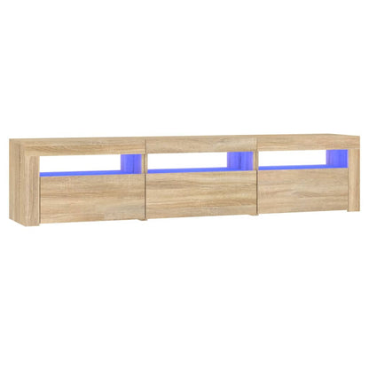 Mobile Porta Tv Con Luci Led 180X35X40 Cm Rovere Sonoma